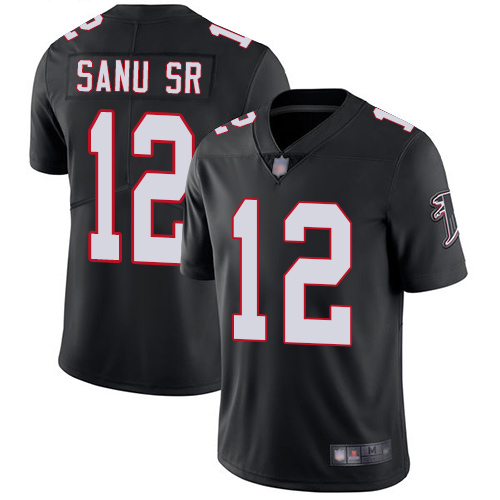 Atlanta Falcons Limited Black Men Mohamed Sanu Alternate Jersey NFL Football #12 Vapor Untouchable->women nfl jersey->Women Jersey